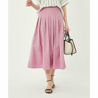 ユナイテッドアローズグリーンレーベルリラクシング(UNITED ARROWS green label relaxing)の【PINK】クラフト タック カラー フレア スカート(ロングスカート)