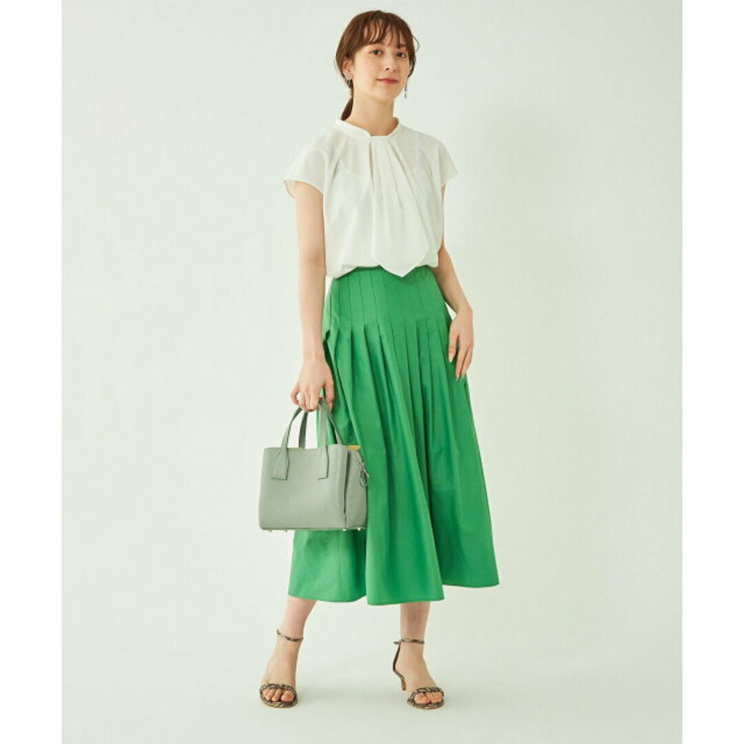 UNITED ARROWS green label relaxing(ユナイテッドアローズグリーンレーベルリラクシング)の【KELLY】クラフト タック カラー フレア スカート レディースのスカート(ロングスカート)の商品写真