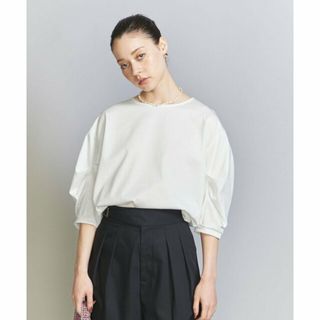 ビューティアンドユースユナイテッドアローズ(BEAUTY&YOUTH UNITED ARROWS)の【WHITE】コットン カーブスリーブ カットソー プルオーバー(カットソー(長袖/七分))