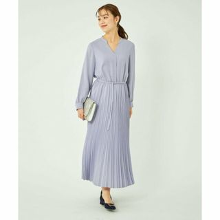 ユナイテッドアローズグリーンレーベルリラクシング(UNITED ARROWS green label relaxing)の【LILAC】バックサテン キリカエ プリーツ ワンピース(ロングワンピース/マキシワンピース)