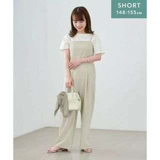 ユナイテッドアローズグリーンレーベルリラクシング(UNITED ARROWS green label relaxing)の【NATURAL】[SHORT/H148-155cm]リボン付き サロペット(その他)