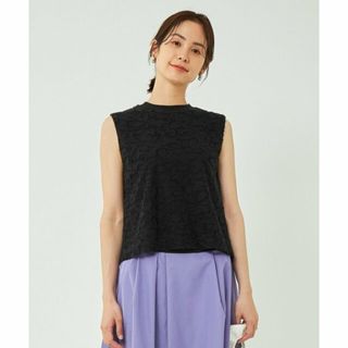 ユナイテッドアローズグリーンレーベルリラクシング(UNITED ARROWS green label relaxing)の【BLACK】ジャカード ドッキング クロップド プルオーバー カットソー(カットソー(長袖/七分))