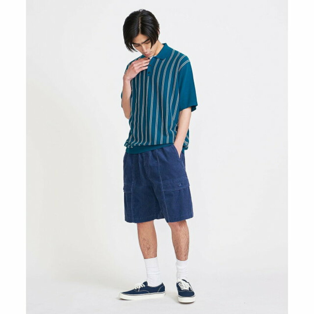 BEAUTY&YOUTH UNITED ARROWS(ビューティアンドユースユナイテッドアローズ)の【COBALT】【M】<info. BEAUTY&YOUTH> コットン ストライプ ニット ポロシャツ メンズのトップス(ポロシャツ)の商品写真