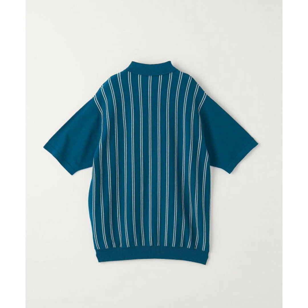 BEAUTY&YOUTH UNITED ARROWS(ビューティアンドユースユナイテッドアローズ)の【COBALT】【M】<info. BEAUTY&YOUTH> コットン ストライプ ニット ポロシャツ メンズのトップス(ポロシャツ)の商品写真