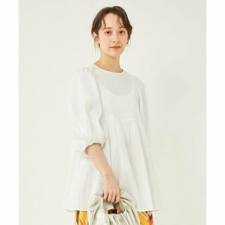 ユナイテッドアローズグリーンレーベルリラクシング(UNITED ARROWS green label relaxing)の【WHITE】[size SHORTあり]サッカー ボリューム スリーブ ブラウス -マシンウォッシャブル-(その他)