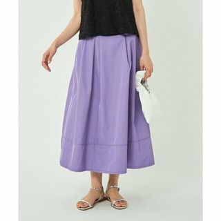 ユナイテッドアローズグリーンレーベルリラクシング(UNITED ARROWS green label relaxing)の【PURPLE】ライトメモリー タフタ フレア スカート(ひざ丈スカート)