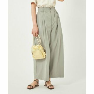 ユナイテッドアローズグリーンレーベルリラクシング(UNITED ARROWS green label relaxing)の【OLIVE】<LAND&WATER>ハイウエスト タック ワイドパンツ -UVカット・マシンウォッシャブル-(その他)