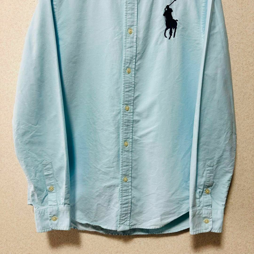 Ralph Lauren(ラルフローレン)の【希少】ラルフローレン BDシャツ オックスフォード ビッグポニー 刺繍ロゴ レディースのトップス(シャツ/ブラウス(長袖/七分))の商品写真