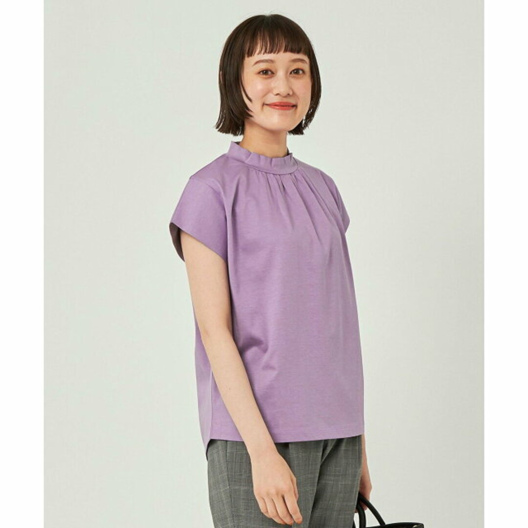 UNITED ARROWS green label relaxing(ユナイテッドアローズグリーンレーベルリラクシング)の【PURPLE】【FREE】アルビニ ハイネック フレンチスリーブ プルオーバー レディースのトップス(カットソー(長袖/七分))の商品写真