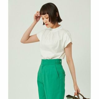 ユナイテッドアローズグリーンレーベルリラクシング(UNITED ARROWS green label relaxing)の【OFF WHITE】アルビニ ハイネック フレンチスリーブ プルオーバー(カットソー(長袖/七分))