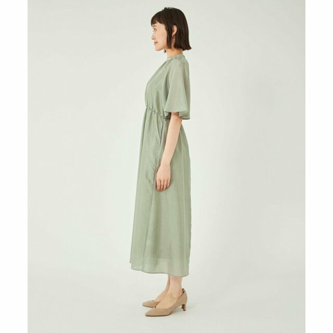 UNITED ARROWS green label relaxing(ユナイテッドアローズグリーンレーベルリラクシング)の【OLIVE】【FREE】シアー スタンドネック フレア スリーブ ワンピース レディースのワンピース(ロングワンピース/マキシワンピース)の商品写真