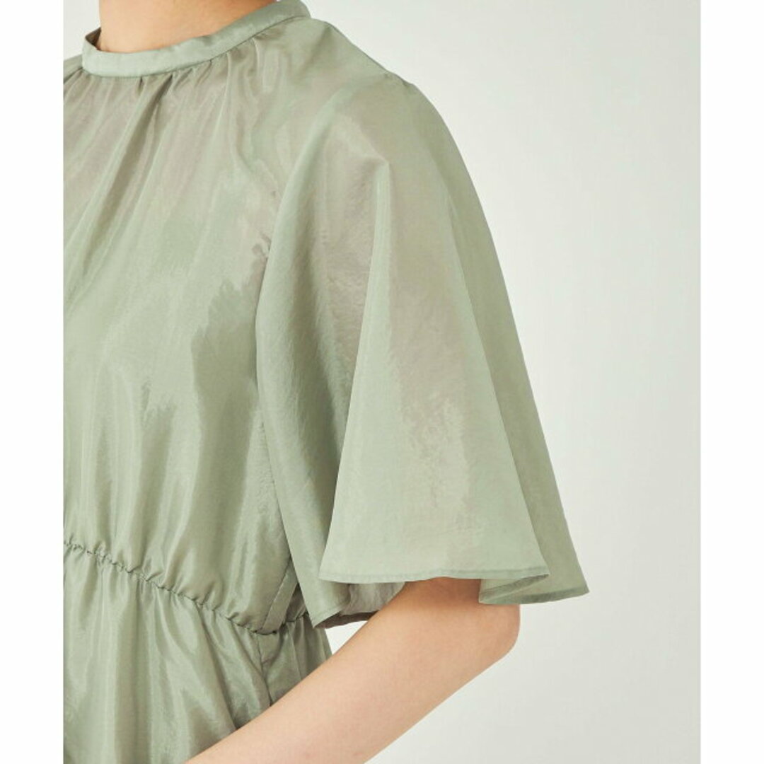 UNITED ARROWS green label relaxing(ユナイテッドアローズグリーンレーベルリラクシング)の【OLIVE】【FREE】シアー スタンドネック フレア スリーブ ワンピース レディースのワンピース(ロングワンピース/マキシワンピース)の商品写真