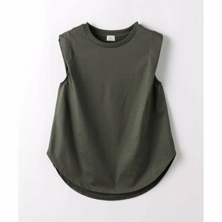 ユナイテッドアローズグリーンレーベルリラクシング(UNITED ARROWS green label relaxing)の【DK.GRAY】ラウンドヘム ノースリーブ プルオーバー カットソー(タンクトップ)