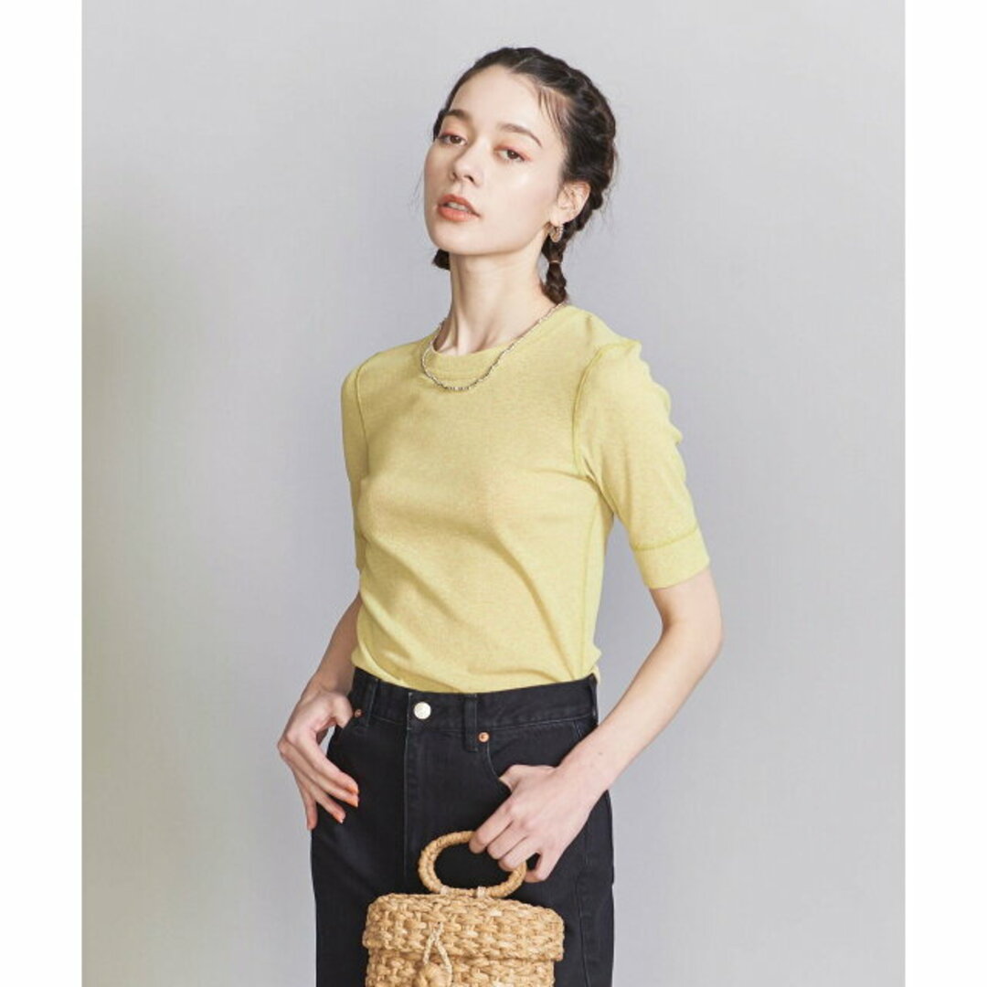 BEAUTY&YOUTH UNITED ARROWS(ビューティアンドユースユナイテッドアローズ)の【YELLOW】ポリエステル コンパクト Tシャツ レディースのトップス(カットソー(長袖/七分))の商品写真