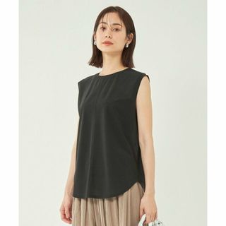 ユナイテッドアローズグリーンレーベルリラクシング(UNITED ARROWS green label relaxing)の【BLACK】シアー フライス ノースリーブ プルオーバー カットソー(カットソー(長袖/七分))