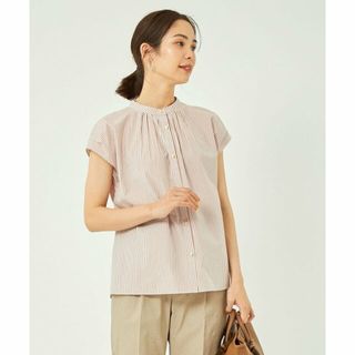 ユナイテッドアローズグリーンレーベルリラクシング(UNITED ARROWS green label relaxing)の【その他1】ストライプ ムジ スタンドカラー ブラウス -マシンウォッシャブル・吸水速乾・イージーアイロン-(シャツ/ブラウス(長袖/七分))