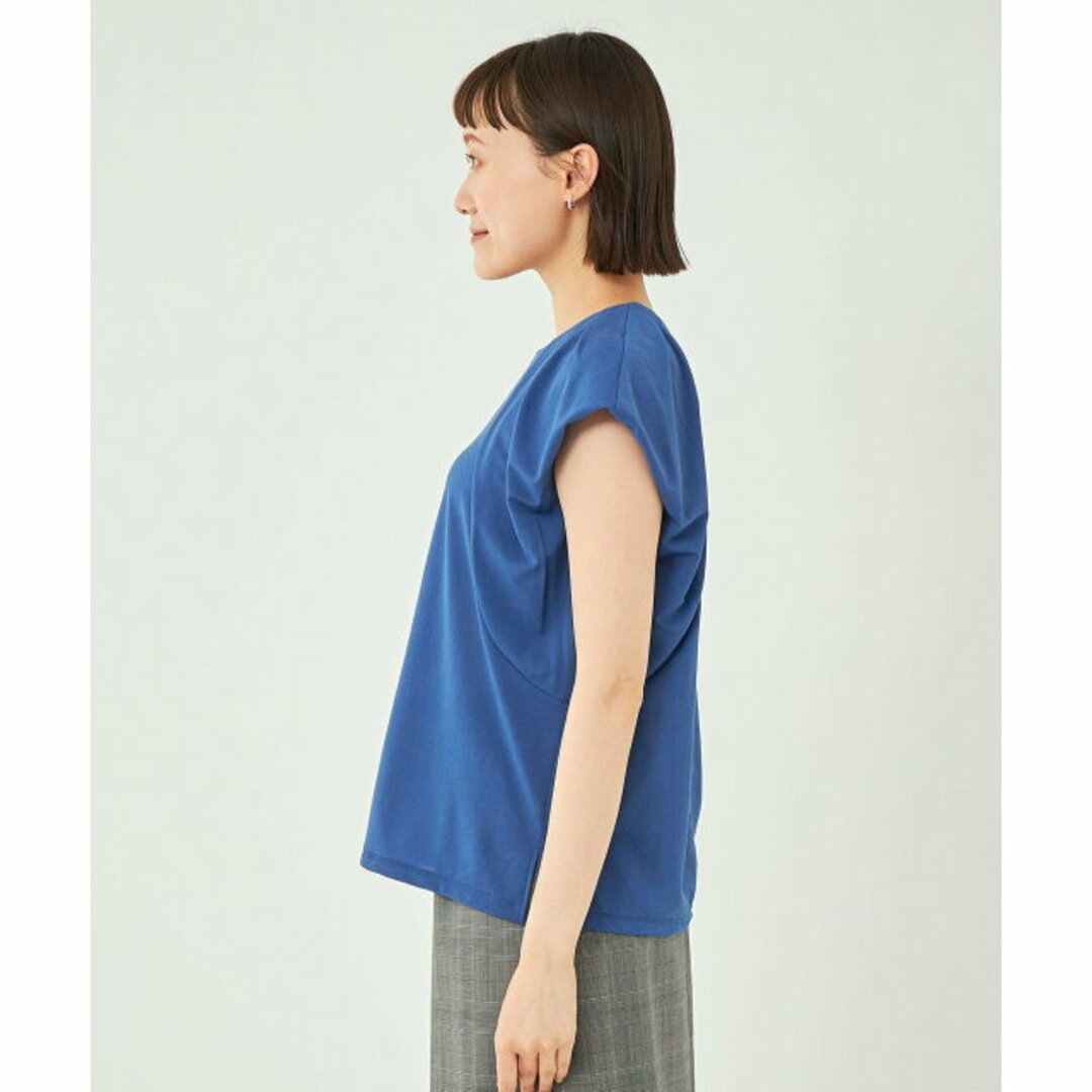 UNITED ARROWS green label relaxing(ユナイテッドアローズグリーンレーベルリラクシング)の【COBALT】【FREE】ショルダータック シアー フレンチスリーブ プルオーバー カットソー レディースのトップス(カットソー(長袖/七分))の商品写真