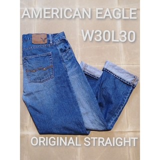 アメリカンイーグル(American Eagle)のAMERICAN EAGLE　W30L30　ヴィンテージ加工ストレートジーンズ(デニム/ジーンズ)