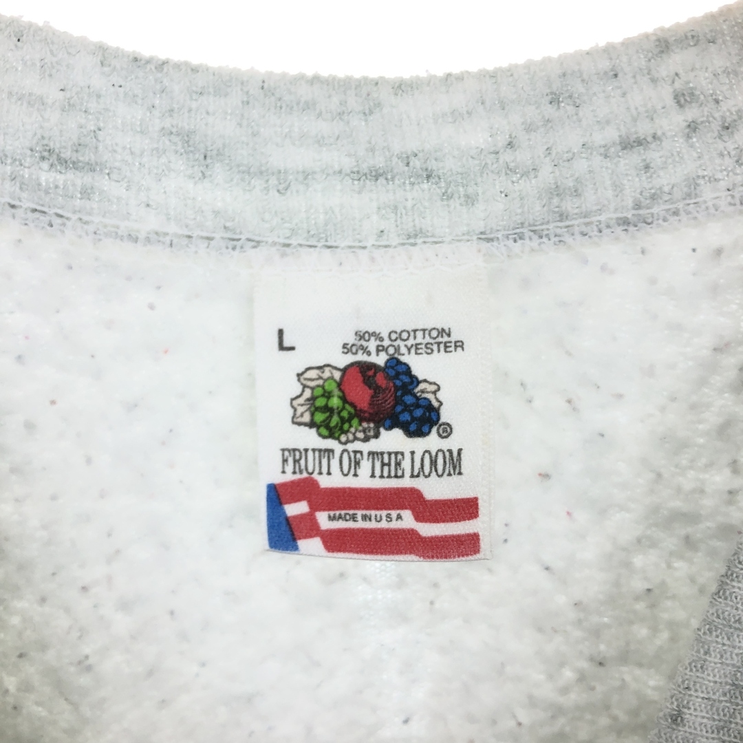 FRUIT OF THE LOOM(フルーツオブザルーム)の古着 90年代 フルーツオブザルーム FRUIT OF THE LOOM プリントスウェットシャツ トレーナー USA製 メンズL ヴィンテージ /eaa427385 メンズのトップス(スウェット)の商品写真