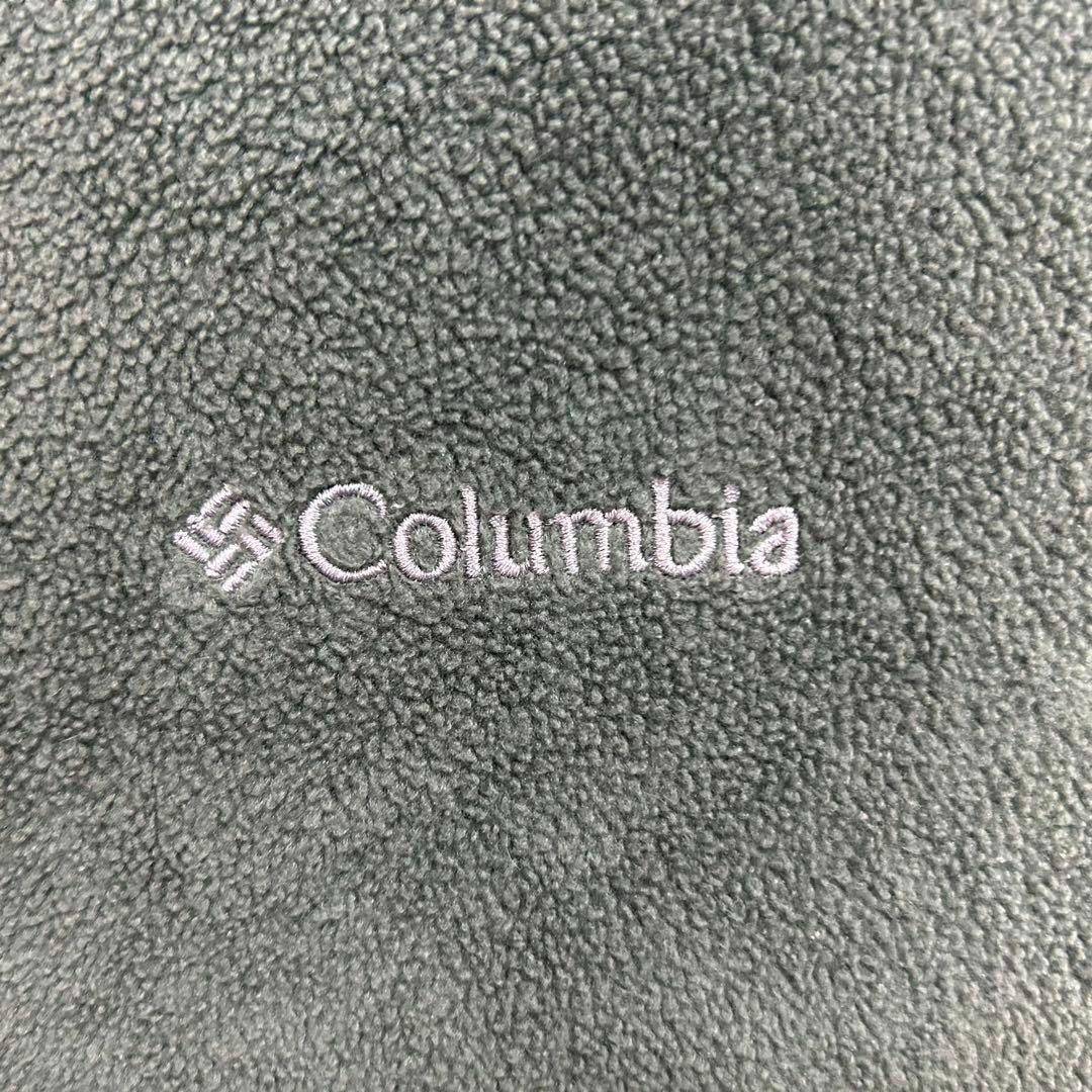 Columbia(コロンビア)のコロンビア 刺繍ロゴ フリースベスト 美品 グリーン XL メンズのトップス(ベスト)の商品写真