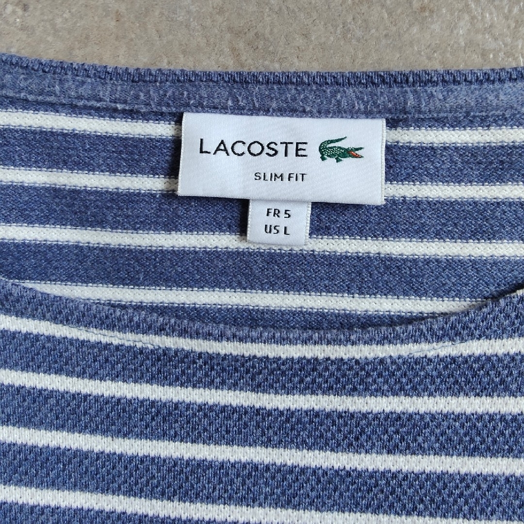 LACOSTE(ラコステ)の【LACOSTE】ラコステ ロゴ刺繍 ボートネックカットソー メンズのトップス(Tシャツ/カットソー(七分/長袖))の商品写真