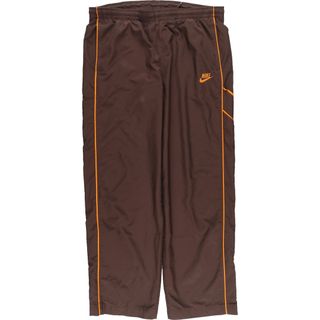 ナイキ(NIKE)の古着 ナイキ NIKE ウォームアップパンツ ナイロンパンツ シャカシャカパンツ タイランド製 L メンズw56 ワイドパンツ メッシュライナー 裾ジップ /eaa426164(その他)