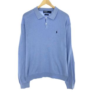 ラルフローレン(Ralph Lauren)の古着 ラルフローレン Ralph Lauren POLO by Ralph Lauren ポロニットセーター メンズL /eaa399479(ニット/セーター)