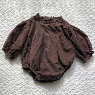 コーデュロイフリルロンパース ベビー baby 女の子 70-80 こども服 子(ロンパース)