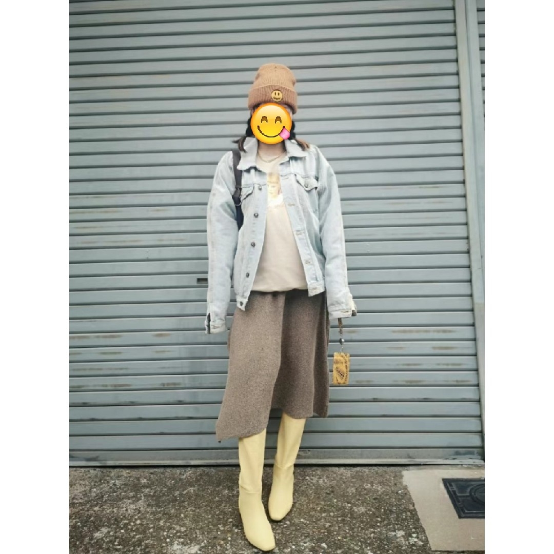 ZARA(ザラ)の美品 ZARA ザラ ベージュ 茶系 ミックス ローング ニット スカート 春 レディースのスカート(ロングスカート)の商品写真