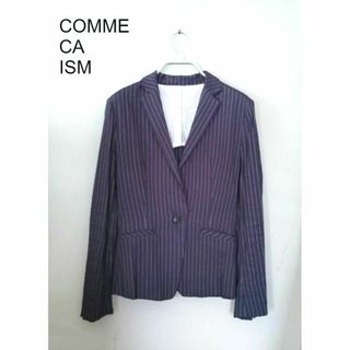 COMME CA ISM - コムサイズム リネン ストライプ テーラードジャケット