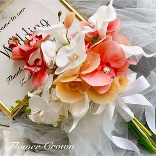 ⑬ウエディングカラーアームブーケボルドー結婚式ブライダル前撮り