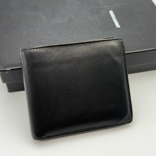 サンローラン(Saint Laurent)の【極美品】サンローラン　折財布　黒(折り財布)