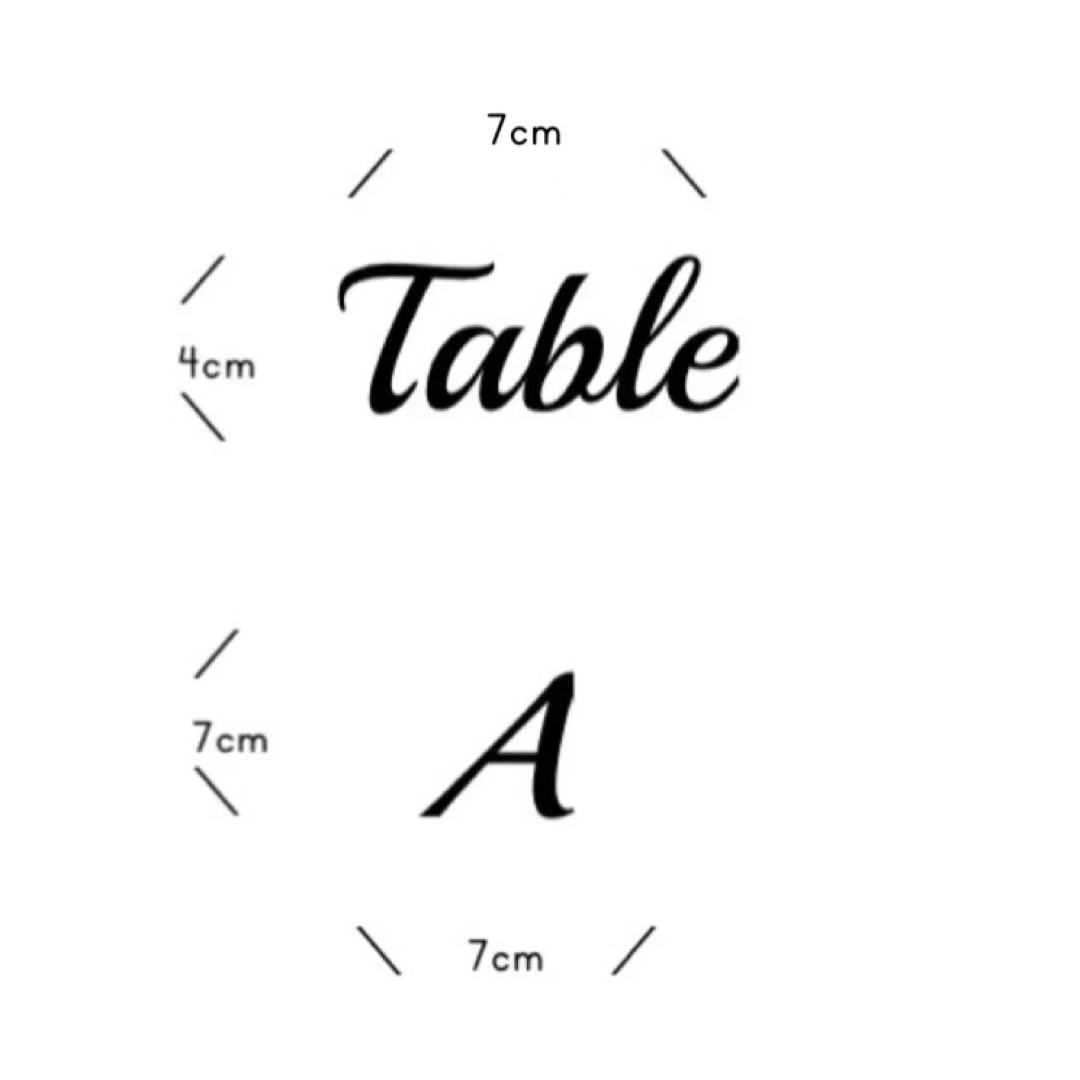 テーブルナンバー ステッカー 結婚式 ウェディング ハンドメイドのウェディング(ウェルカムボード)の商品写真
