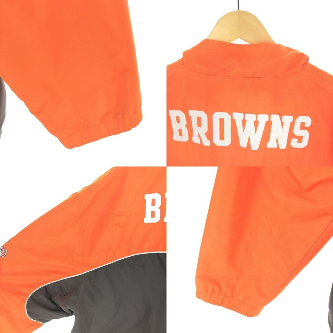 古着 NFL CLEVELAND BROWNS クリーブランドブラウンズ ハーフジップ ウォームアッププルオーバー メンズXL /eaa427161 メンズのジャケット/アウター(ナイロンジャケット)の商品写真