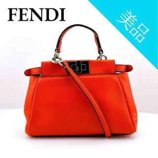 フェンディ(FENDI)のフェンディ マイクロピーカブー レザー 2WAYハンドバッグ 8M0355(ショルダーバッグ)