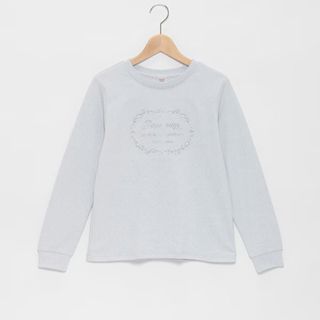 メゾピアノジュニア(mezzo piano junior)のメゾピアノ新品新作タグ付き刺しゅうフレーム長袖Tシャツ160(Tシャツ/カットソー)