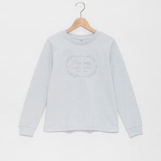 メゾピアノジュニア(mezzo piano junior)のメゾピアノ新品新作タグ付き刺しゅうフレーム長袖Tシャツ160(Tシャツ/カットソー)