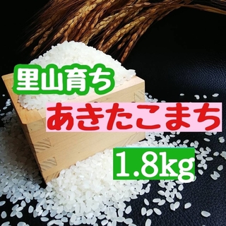 里山育ち　あきたこまち1.8kg(精米・令和5年産)(米/穀物)