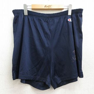 チャンピオン(Champion)のW38★古着 チャンピオン champion ショート トレーニング パンツ ショーツ メンズ 90年代 90s MLB オールスター メッシュ地 USA製 紺 ネイビー メジャーリーグ ベースボール 野球 23apr26 中古 ボトムス 短パン ショーパン(ワークパンツ/カーゴパンツ)