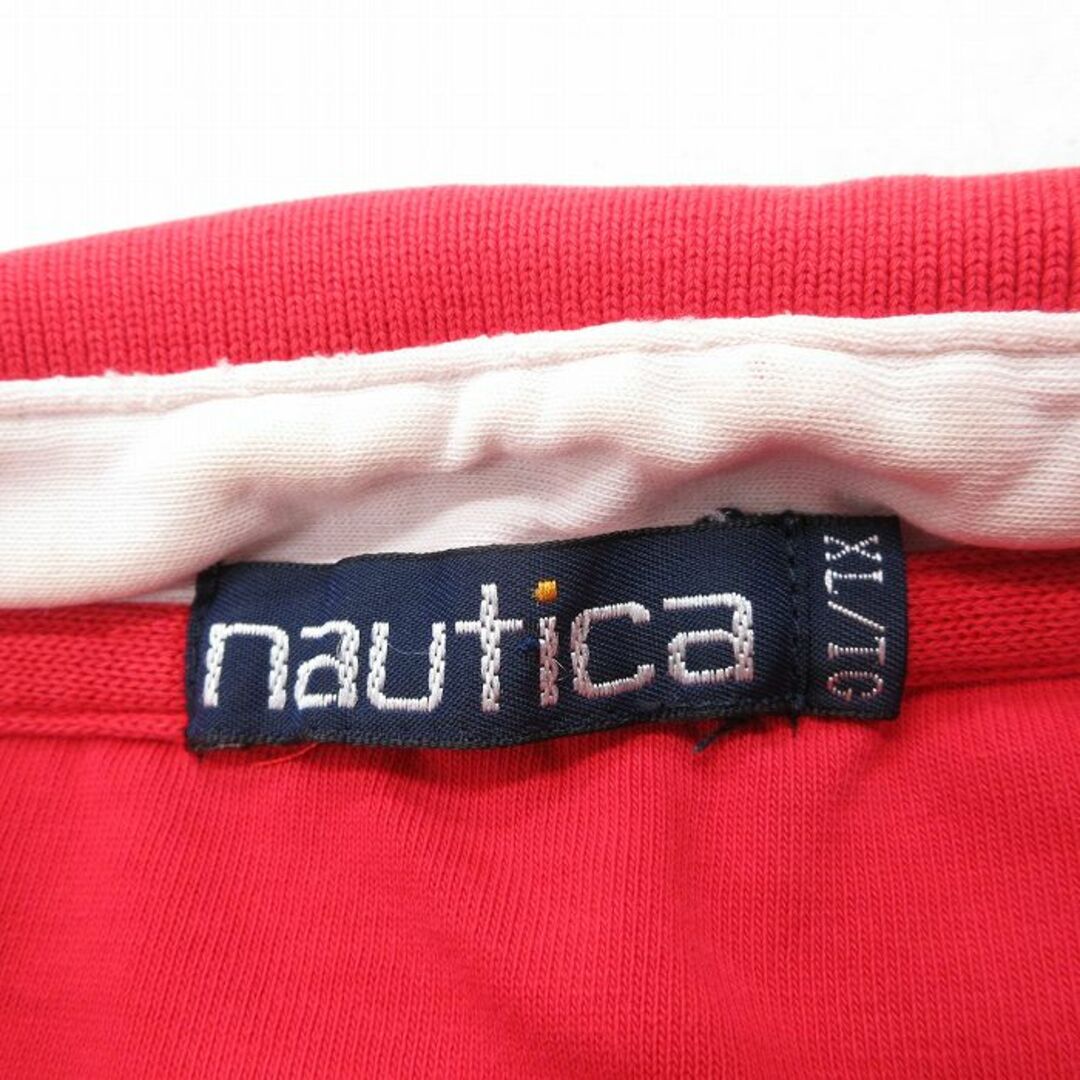 NAUTICA(ノーティカ)のXL★古着 ノーティカ NAUTICA 半袖 ブランド ポロ シャツ メンズ 90年代 90s ワンポイントロゴ 大きいサイズ 赤他 レッド 23apr28 中古 トップス メンズのトップス(ポロシャツ)の商品写真