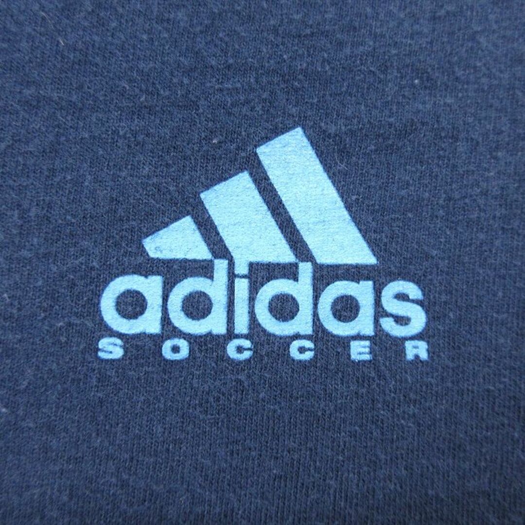 adidas(アディダス)のXL★古着 アディダス adidas 長袖 ビンテージ Tシャツ メンズ 00年代 00s サッカー 大きいサイズ コットン クルーネック 紺 ネイビー 23apr26 中古 メンズのトップス(Tシャツ/カットソー(半袖/袖なし))の商品写真