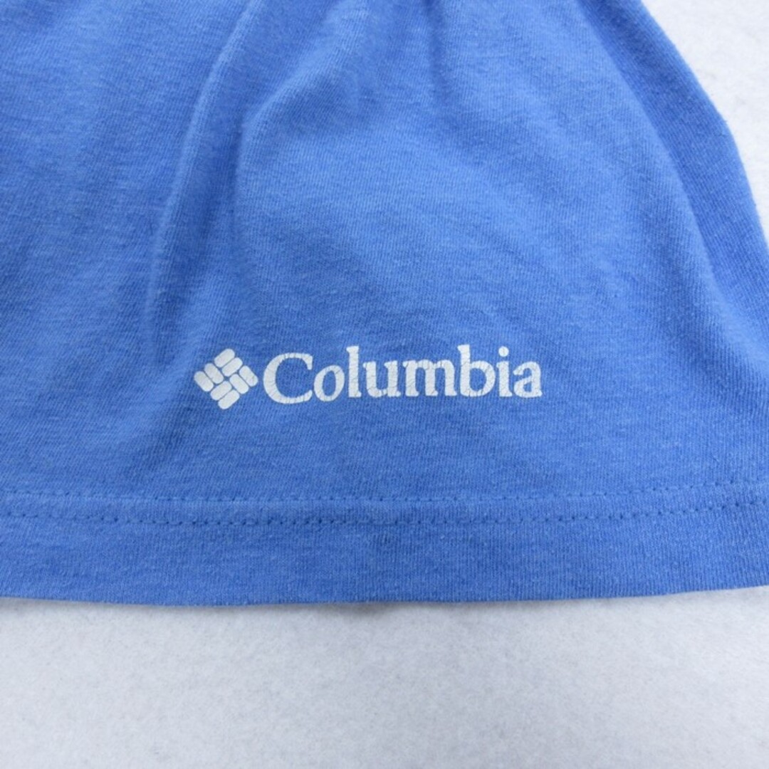 Columbia(コロンビア)のXL★古着 コロンビア COLUMBIA Columbia 半袖 ブランド Tシャツ メンズ 星条旗 クルーネック 水色 23apr22 中古 メンズのトップス(Tシャツ/カットソー(半袖/袖なし))の商品写真