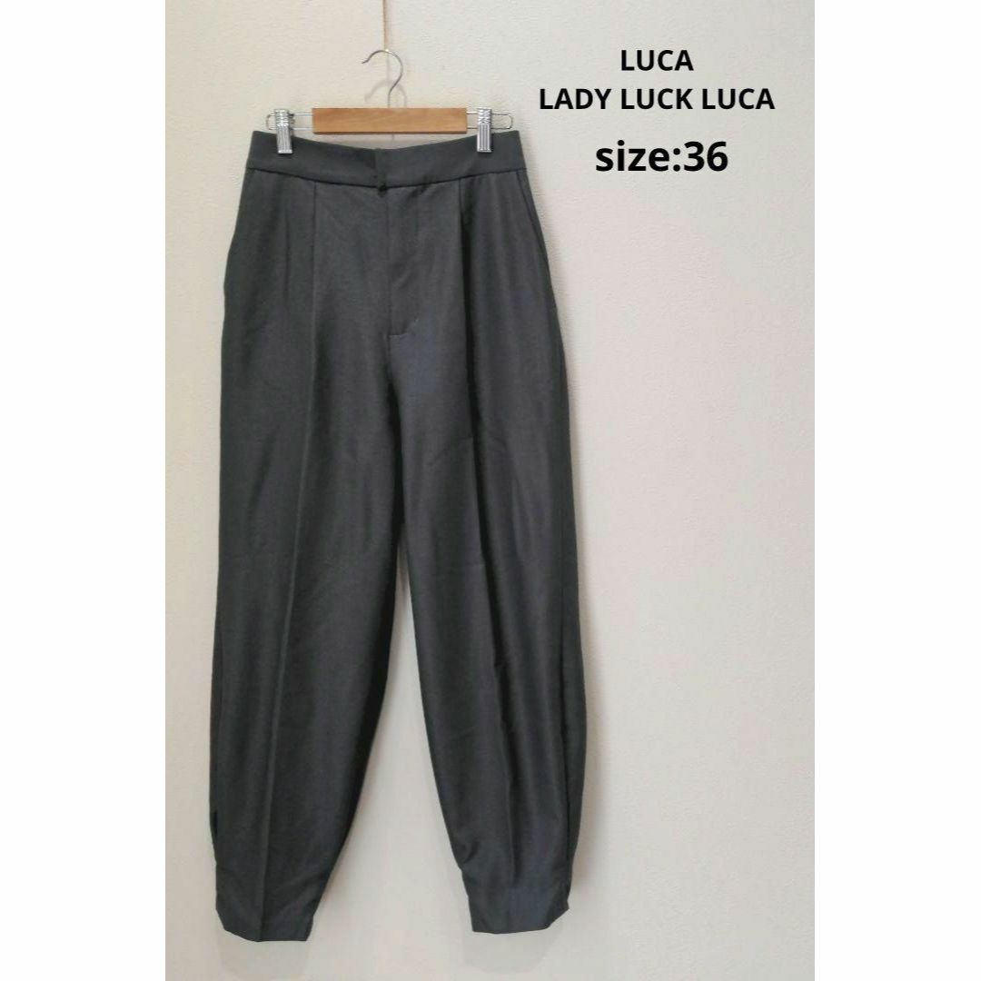 LUCA/LADY LUCK LUCA(ルカレディラックルカ)のLUCA LADY LUCK LUCA 後ろゴム センタープレス タック パンツ レディースのパンツ(その他)の商品写真