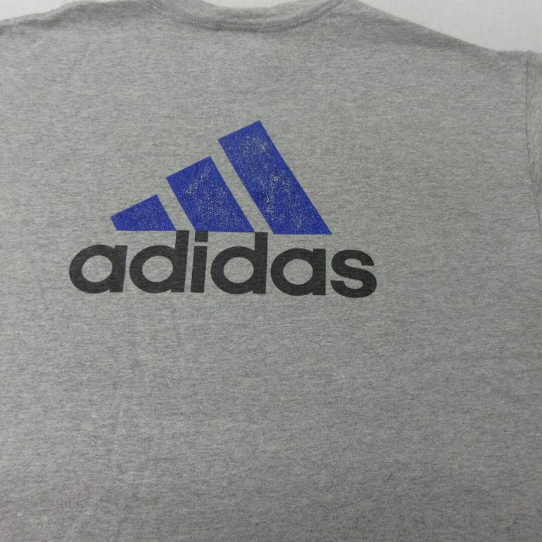 adidas(アディダス)のL★古着 アディダス adidas 半袖 ビンテージ Tシャツ メンズ 00年代 00s ビッグロゴ サッカー ボストンレイカーズ クルーネック グレー 霜降り 23apr24 中古 メンズのトップス(Tシャツ/カットソー(半袖/袖なし))の商品写真