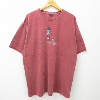 マジェスティック(Majestic)のXL★古着 マジェスティック 半袖 ビンテージ Tシャツ メンズ 00年代 00s MLB ボストンレッドソックス 大きいサイズ クルーネック エンジ メジャーリーグ ベースボール 野球 23apr24 中古(Tシャツ/カットソー(半袖/袖なし))