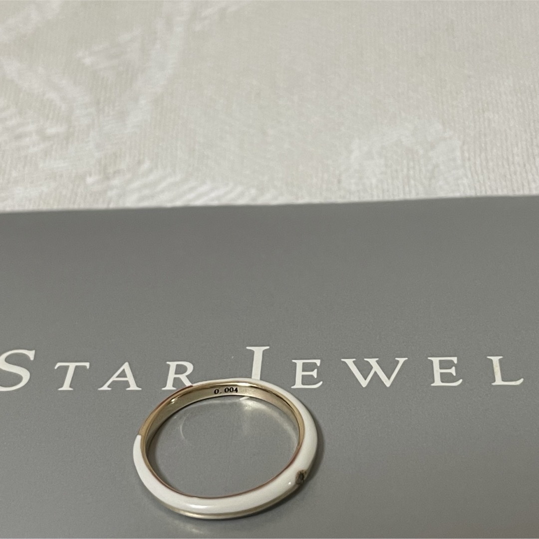 STAR JEWELRY(スタージュエリー)のスタージュエリー　K10 エナメルダイアモンドリング　3号 レディースのアクセサリー(リング(指輪))の商品写真