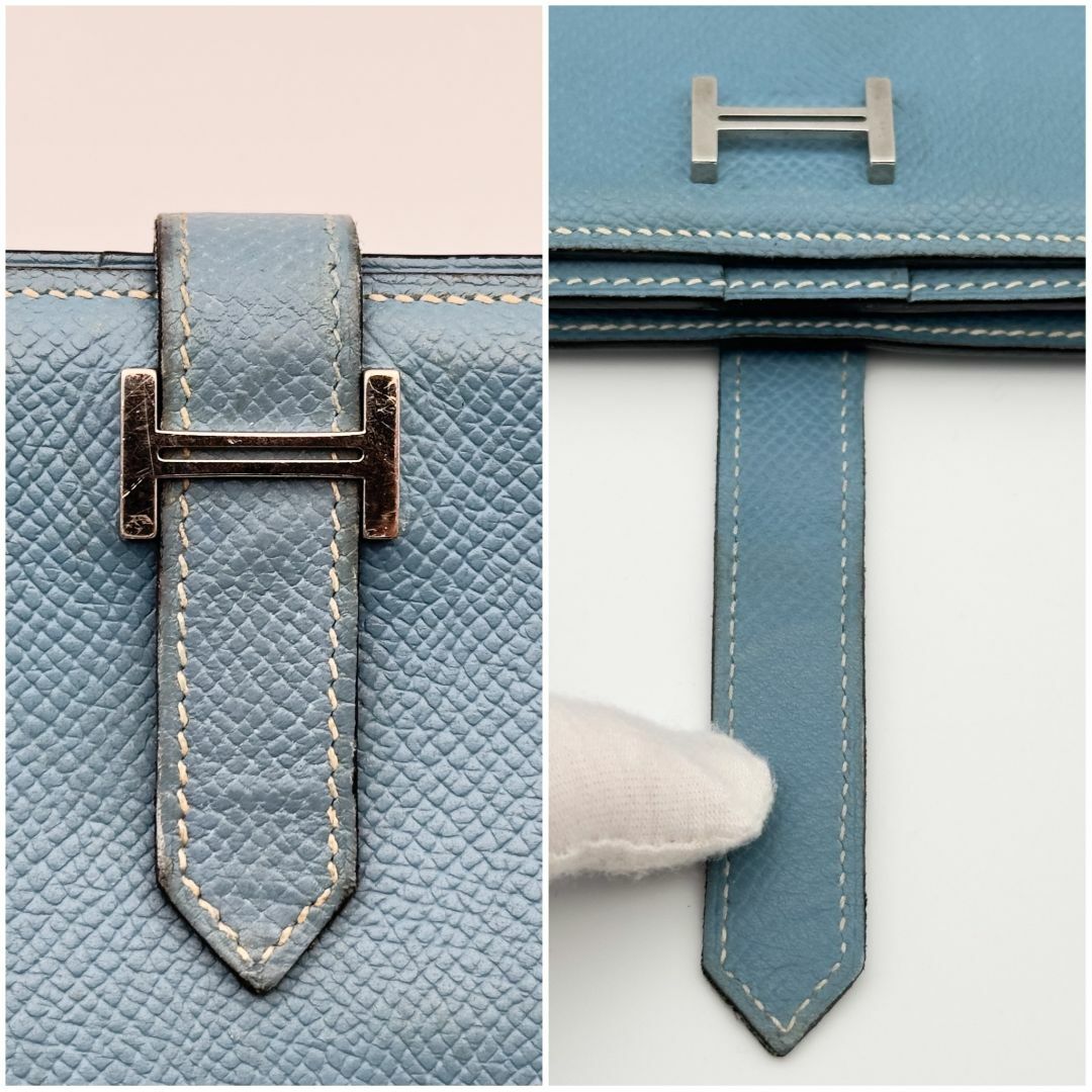 Hermes(エルメス)の【極美品】HERMES エルメス　べアンスフレ　□J ブルージーン レディースのファッション小物(財布)の商品写真