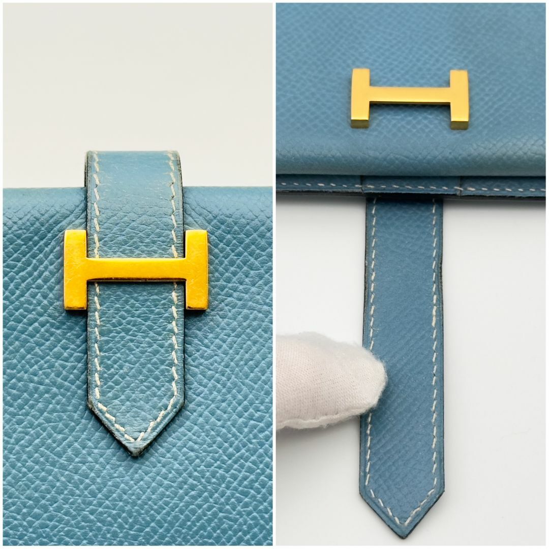 Hermes(エルメス)の【極美品】HERMES エルメス　べアンクラシック　ブルージーン □B刻印 レディースのファッション小物(財布)の商品写真