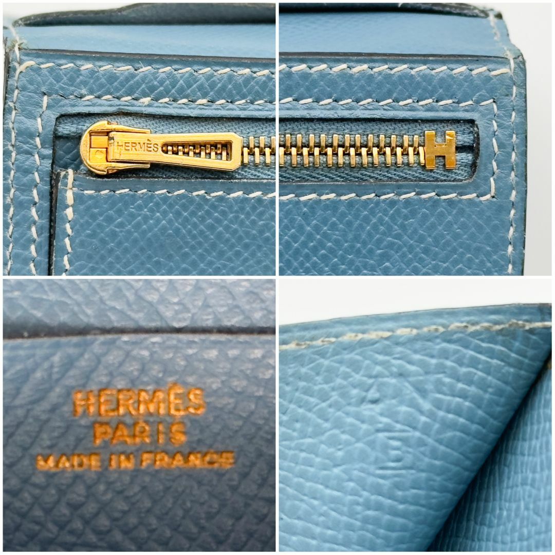 Hermes(エルメス)の【極美品】HERMES エルメス　べアンクラシック　ブルージーン □B刻印 レディースのファッション小物(財布)の商品写真