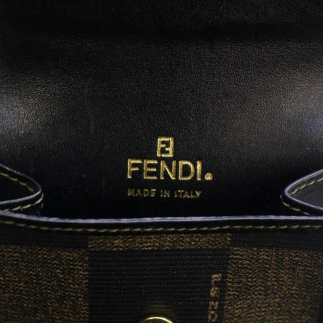 FENDI(フェンディ)のフェンディ シガレットケース タバコ ポーチ ペカン柄 PVC 黒 ベージュ コスメ/美容のスキンケア/基礎化粧品(その他)の商品写真